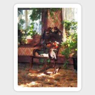 Victorian - Rocking Chair in Victorian Parlor Sticker